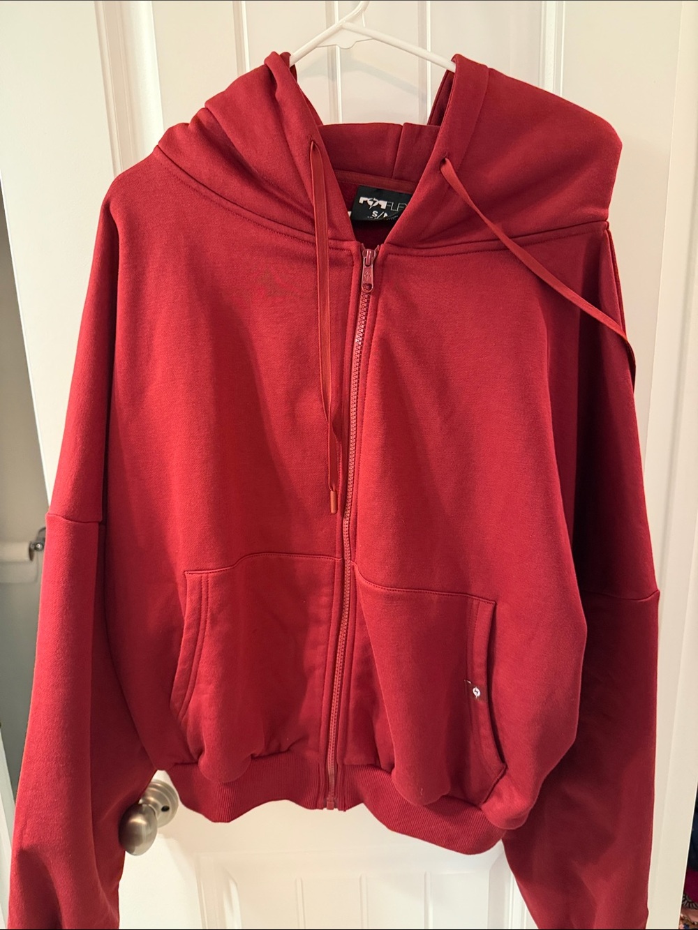 POPFLEX Red Off-the-Shoulder Sweater